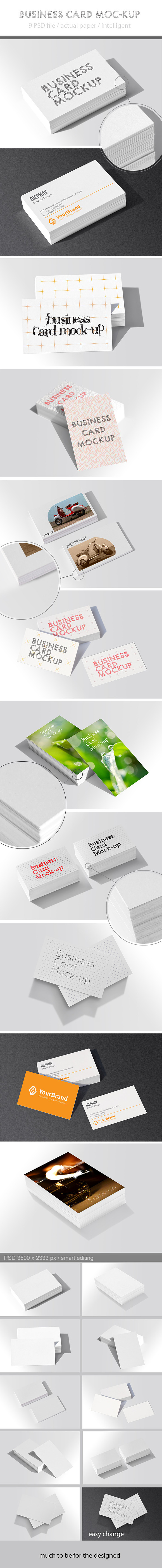 Business Card Mock-Up in Print Mockups - product preview 10
