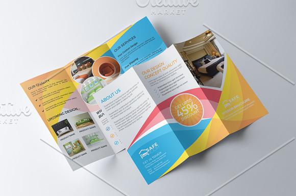 Interior Tri Fold Brochure in Brochure Templates - product preview 1