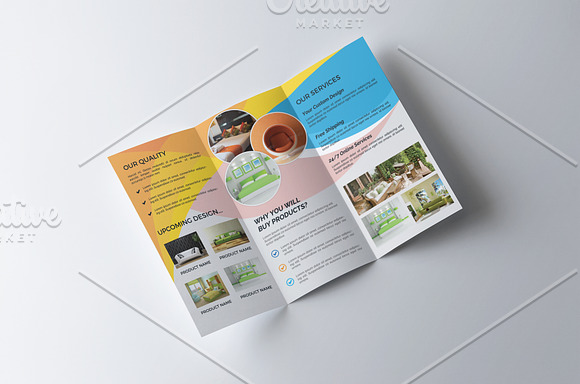 Interior Tri Fold Brochure in Brochure Templates - product preview 3