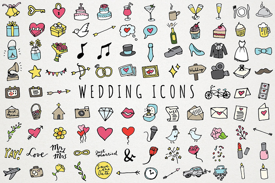 Hand Drawn Wedding Icons in Hand Drawn Icons - product preview 8