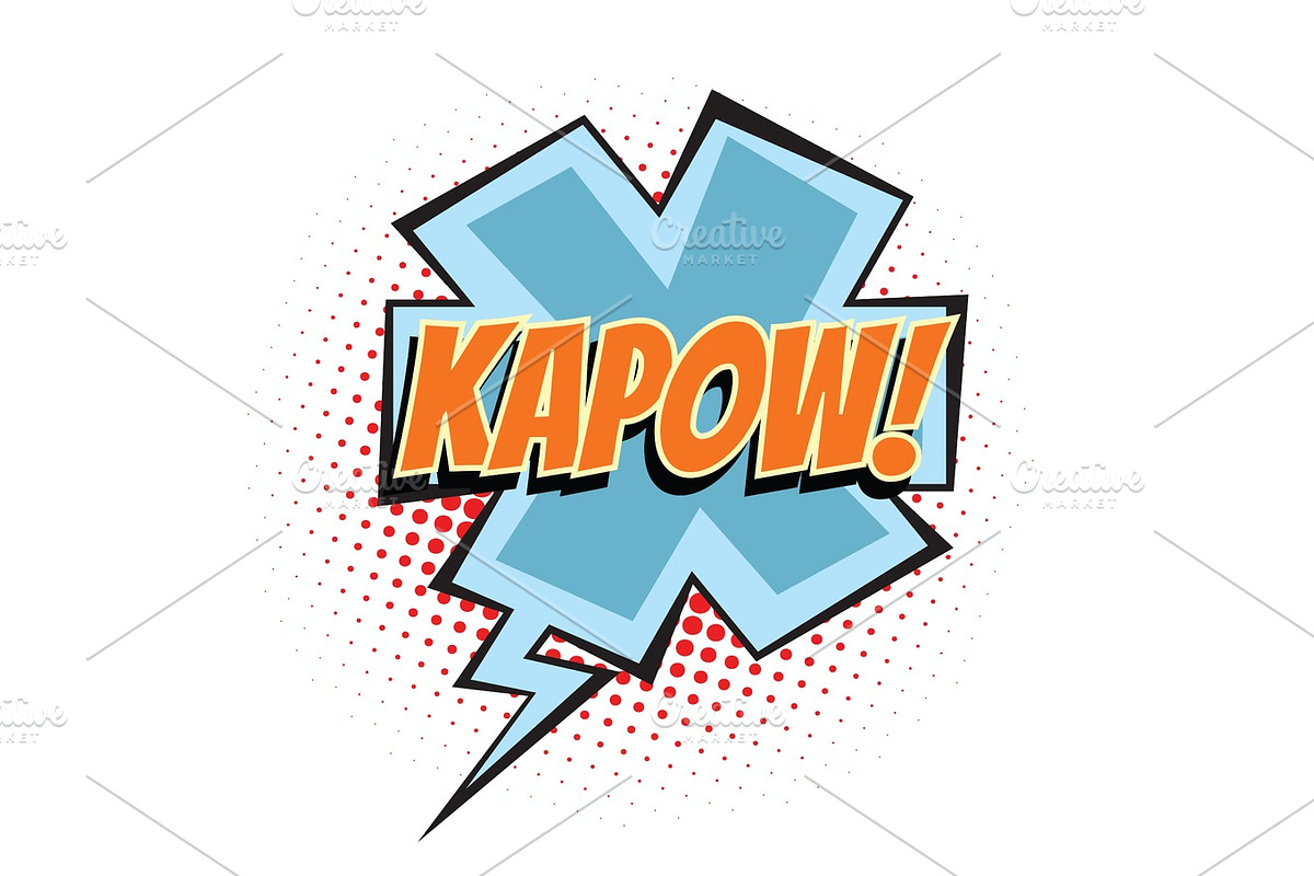 kapow comic word in Textures - product preview 8