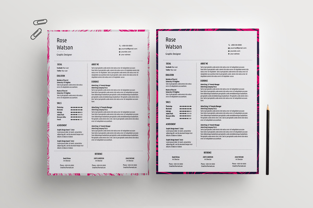 Marble (2Ver) CV/Resume Template/G in Resume Templates - product preview 8
