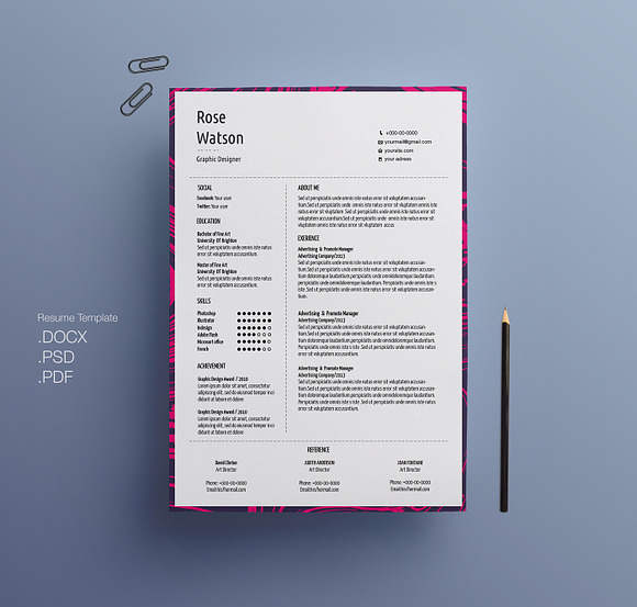 Marble (2Ver) CV/Resume Template/G in Resume Templates - product preview 1