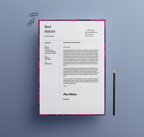 Marble (2Ver) CV/Resume Template/G in Resume Templates - product preview 2