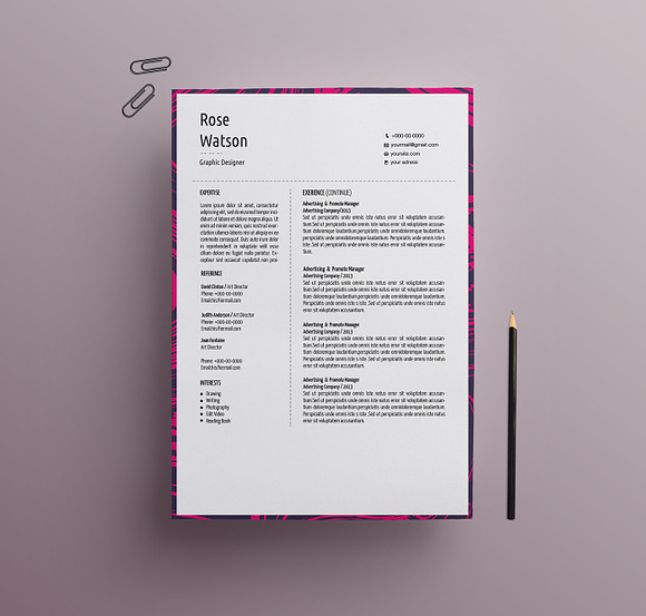 Marble (2Ver) CV/Resume Template/G in Resume Templates - product preview 3