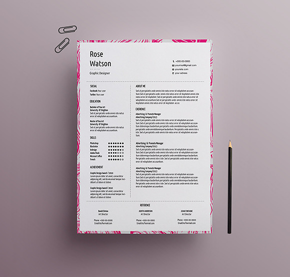 Marble (2Ver) CV/Resume Template/G in Resume Templates - product preview 5