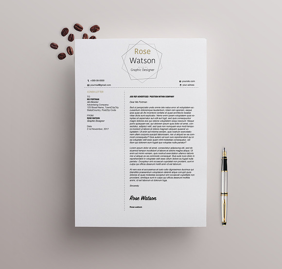 Simple Resume (CV) Template in Resume Templates - product preview 2