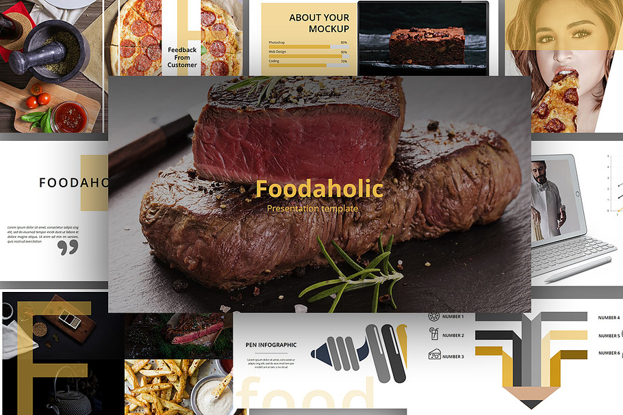 Foodaholic Creative Keynote Template in Keynote Templates - product preview 8