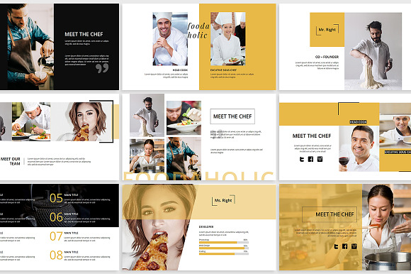 Foodaholic Creative Keynote Template in Keynote Templates - product preview 3