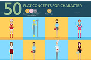 Flat Concepts for Characters
