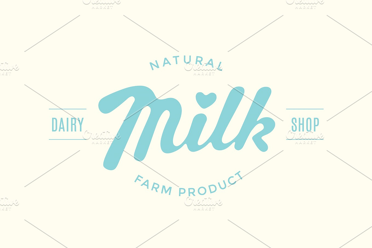 Lettering Milk, hand written design for brand in Illustrations - product preview 8