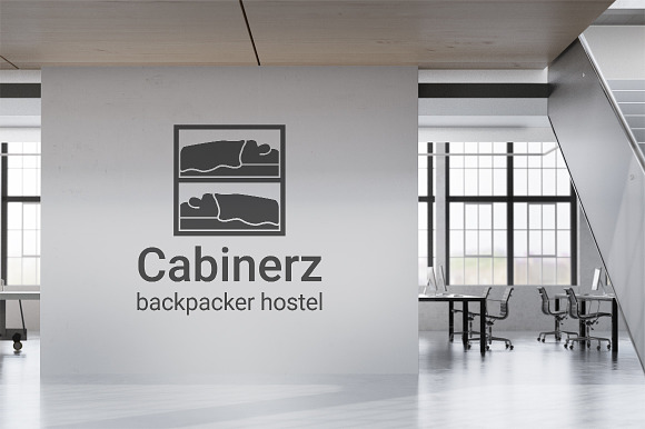 Cabinerz : Backpacker Hostel Logo in Logo Templates - product preview 3