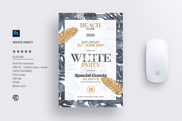 White Party - Flyer Template in Flyer Templates - product preview 1