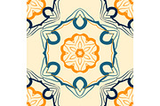 Seamless indian mandala pattern for printing on fabric or paper. Hand drawn background. Colorful vintage arabic print.