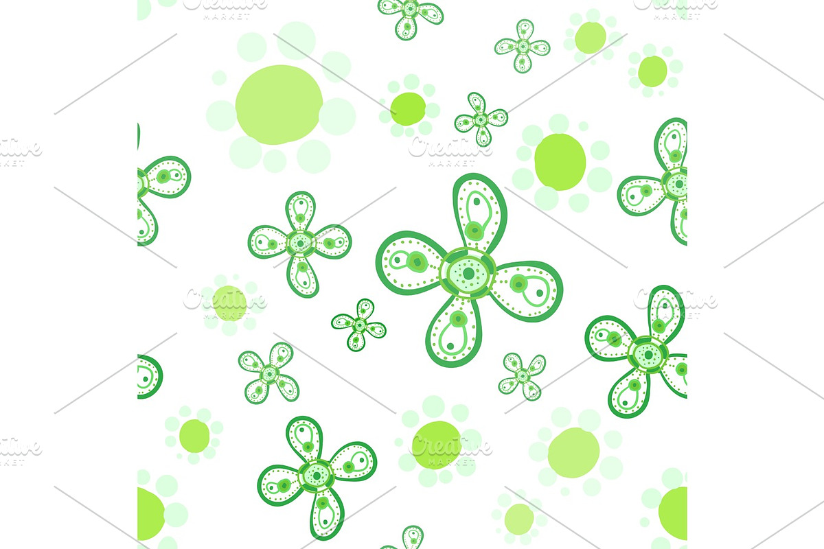Stylized Flowers seamless Print in Illustrations - product preview 8