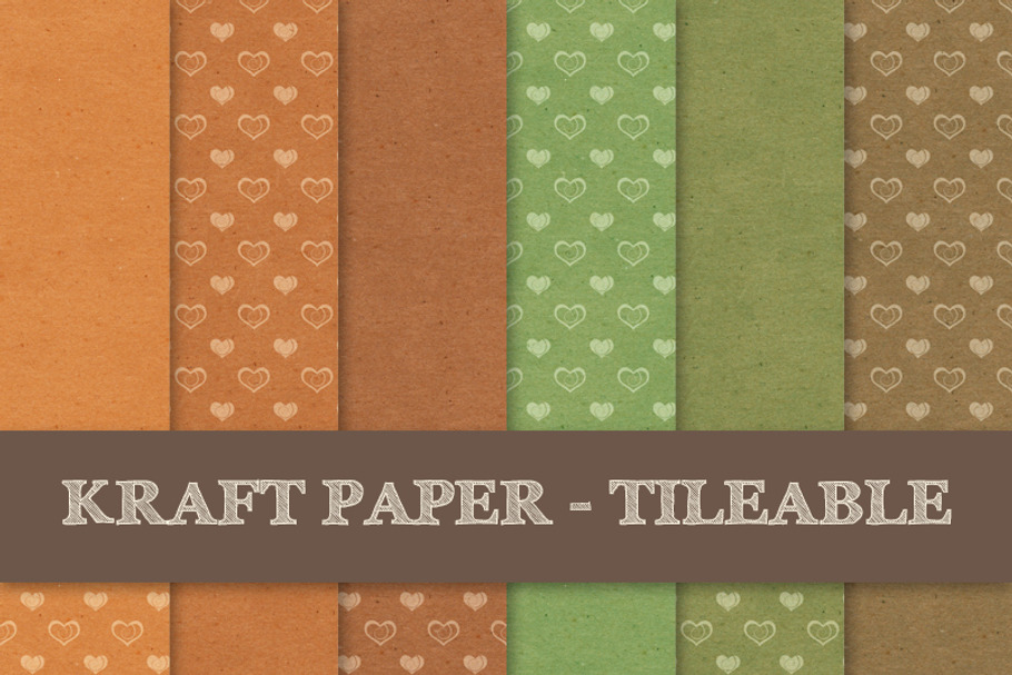 Kraft Paper ~ Hearts and Blank in Patterns - product preview 8