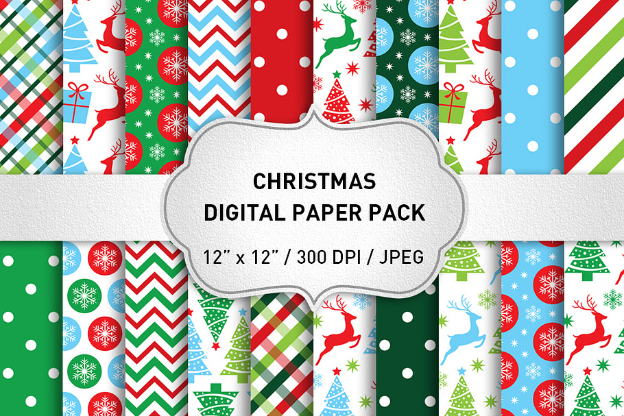 Christmas Digital Paper in Patterns - product preview 8