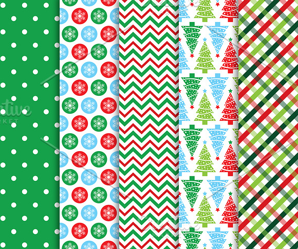 Christmas Digital Paper in Patterns - product preview 3