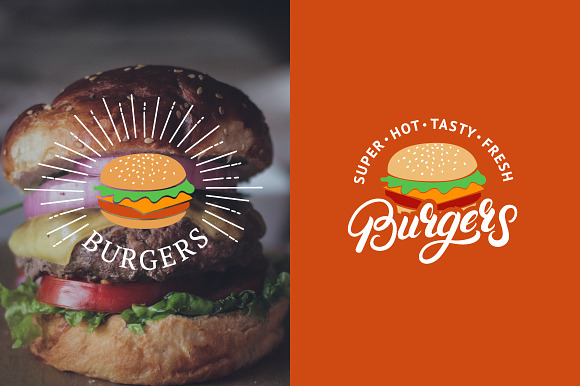 Burgers Logo Set in Logo Templates - product preview 1