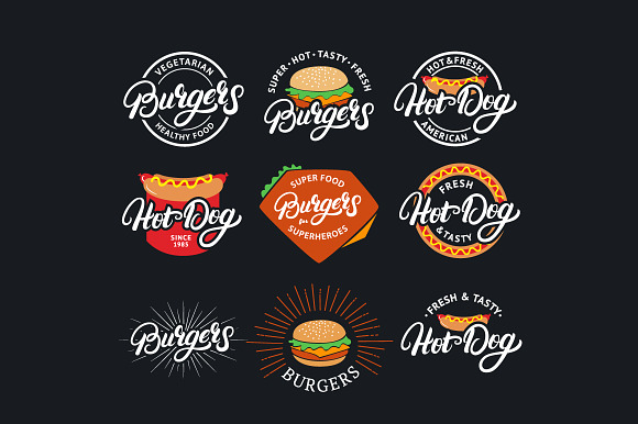 Burgers Logo Set in Logo Templates - product preview 3