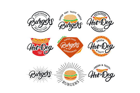Burgers Logo Set in Logo Templates - product preview 5
