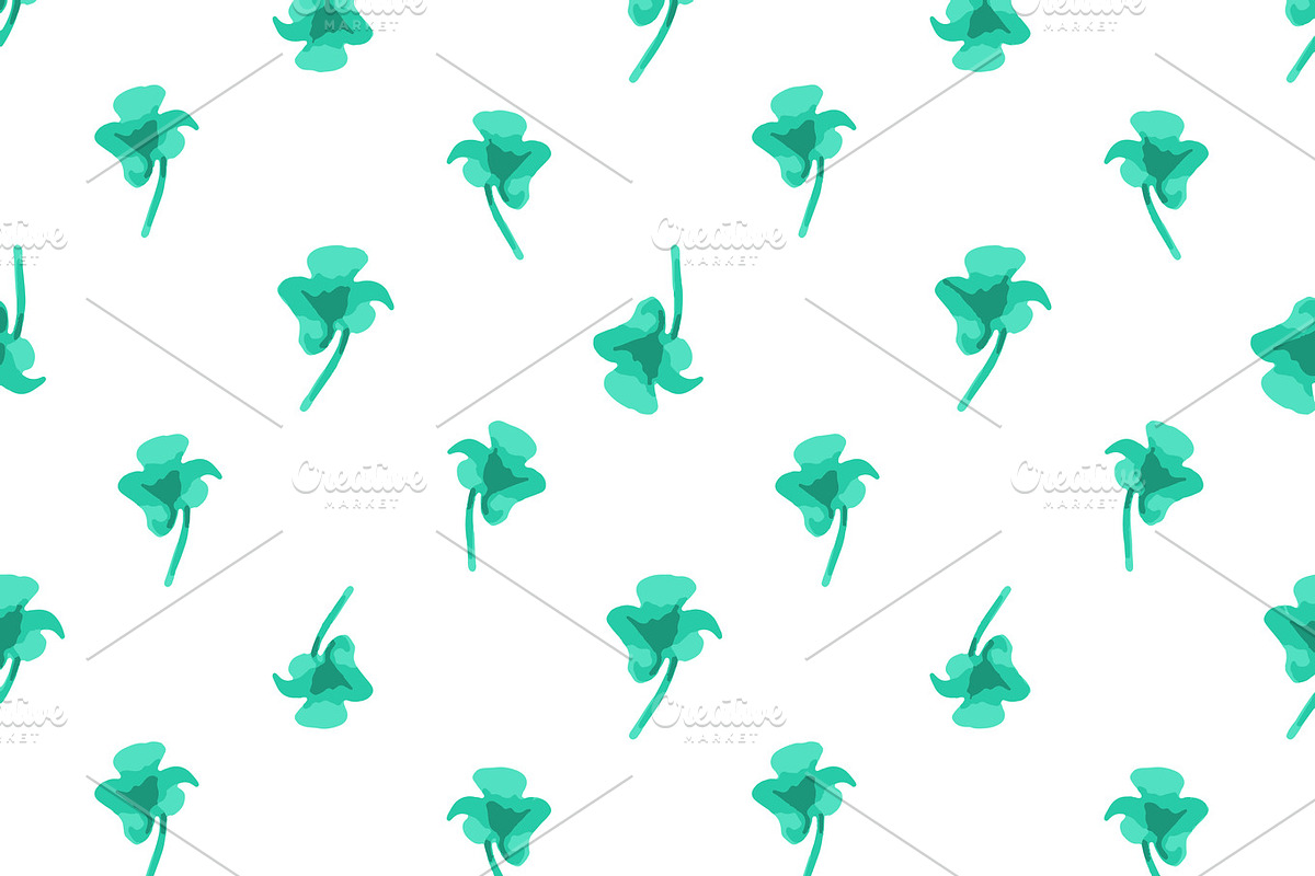 Flowers Silhouette Seamless Pattern Design in Patterns - product preview 8