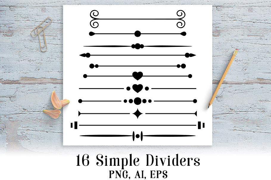16 Simple Page Dividers