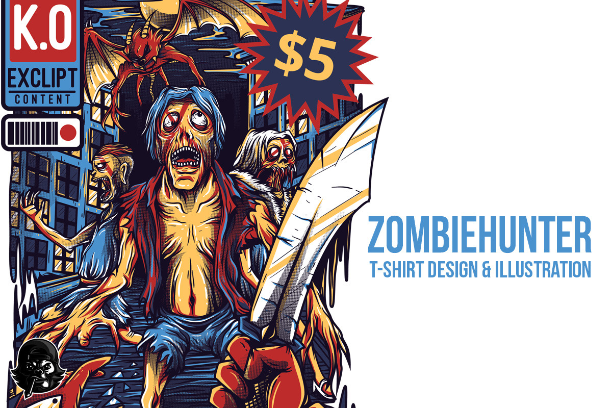 Zombiehunter Illustration in Illustrations - product preview 8