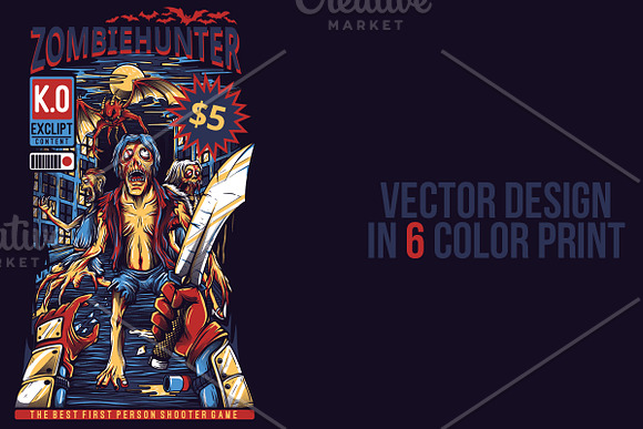 Zombiehunter Illustration in Illustrations - product preview 1