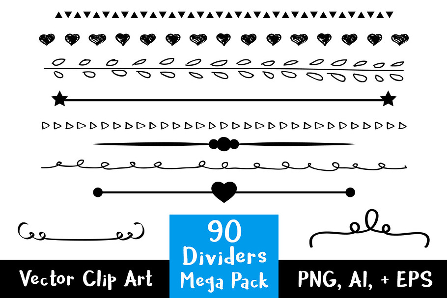 90 Simple Dividers Mega Pack