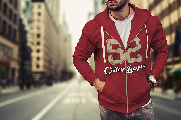 Man Hoodie Fashion Mock-Up in Product Mockups - product preview 5