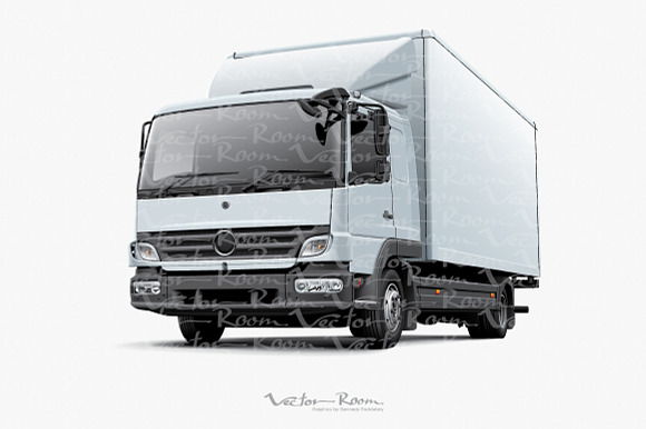 Commercial Vehicles Set in Illustrations - product preview 2