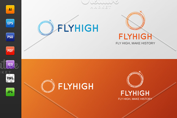 Fly High Logo in Logo Templates - product preview 1