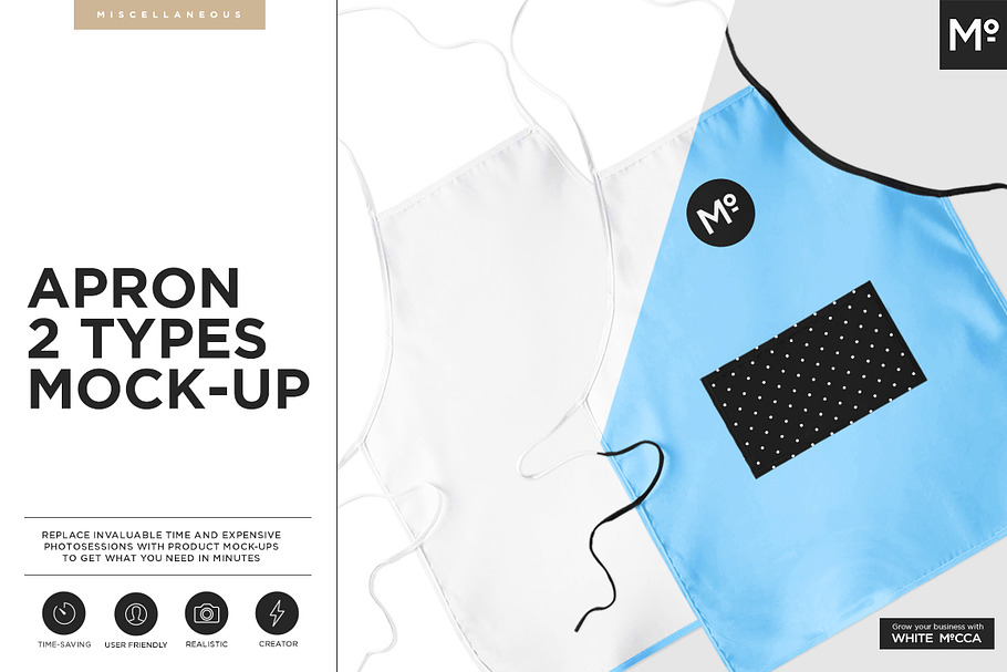 Apron 2 Types Mock-up in Product Mockups - product preview 8