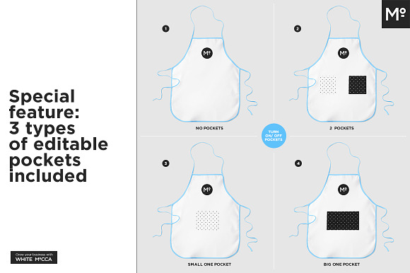 Apron 2 Types Mock-up in Product Mockups - product preview 5