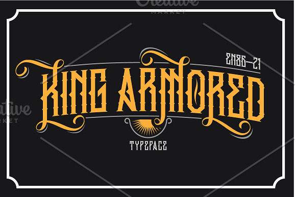 King Armored  in Blackletter Fonts - product preview 2