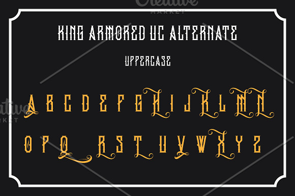 King Armored  in Blackletter Fonts - product preview 3