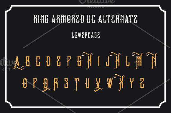 King Armored  in Blackletter Fonts - product preview 4
