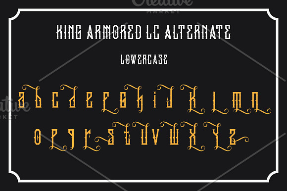 King Armored  in Blackletter Fonts - product preview 6