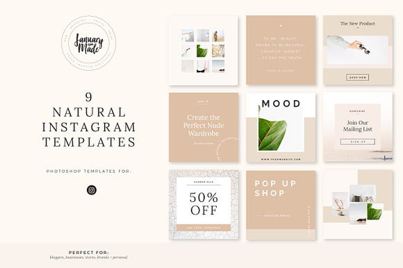 Natural | Instagram Template in Instagram Templates - product preview 4