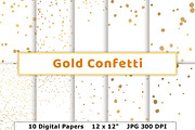 Gold Confetti Digital Paper- Opaque