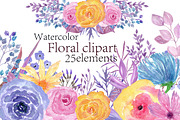 Watercolor Floral clipart 