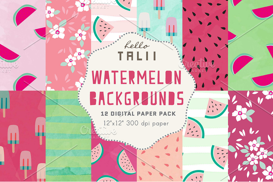 Watermelon Digital Paper