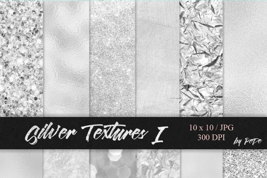 Silver Textures I in Textures - product preview 8