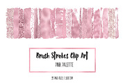 Pink Brush Strokes Clip Art