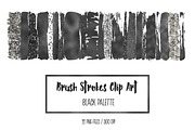 Black Brush Strokes Clip Art