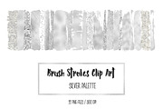 Silver Brush Strokes Clip Art
