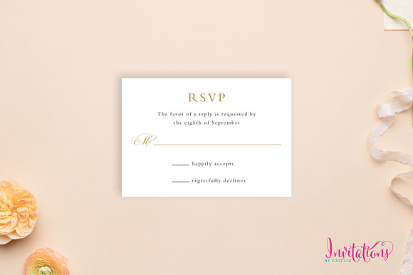 Classic Elegant Wedding Invite Suite in Wedding Templates - product preview 2
