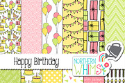 Baby Girl Pastel Birthday Patterns