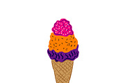 ice cream, vector illustration
